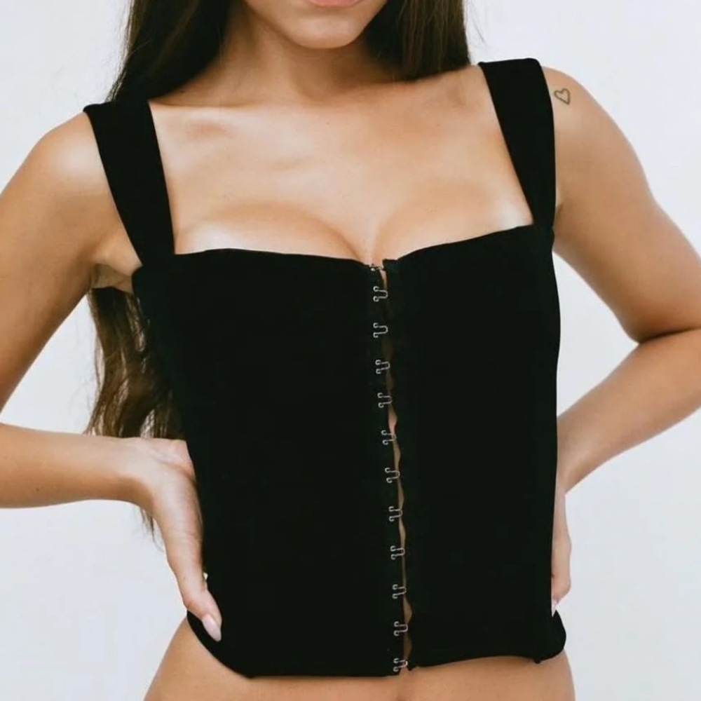 Bella Venice THE AMBROSE CORSET IN BLACK VELVET